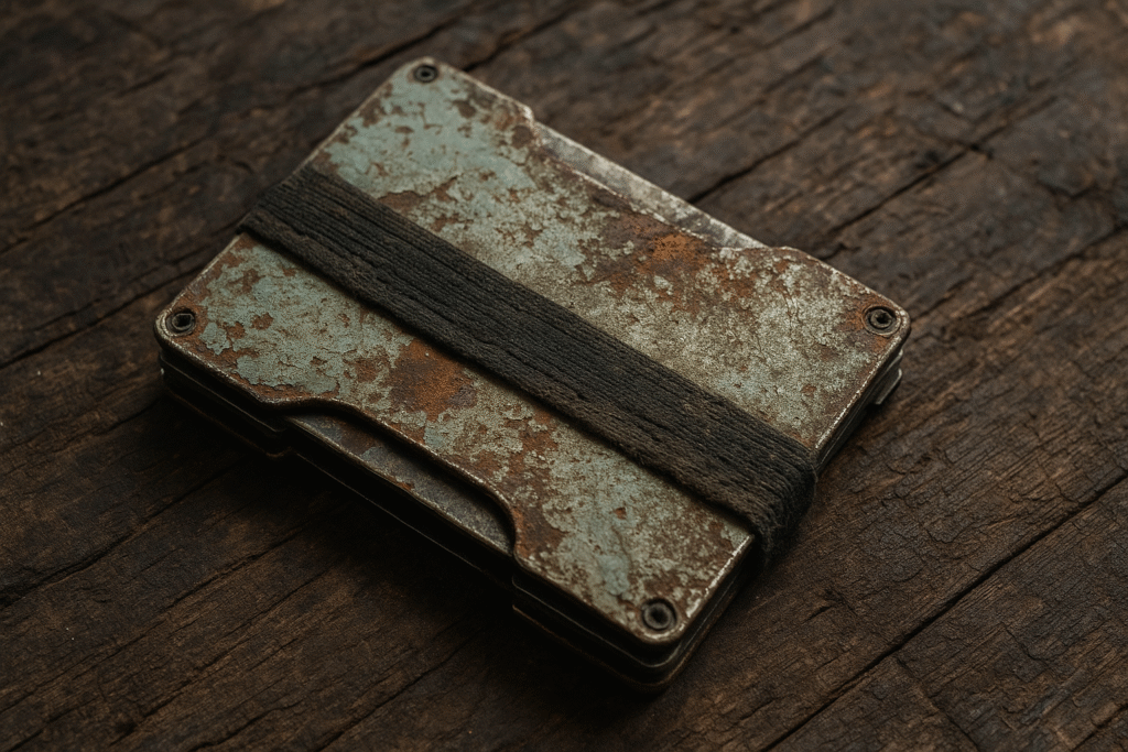 porte-carte très fatigué